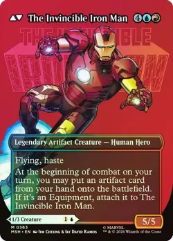 MTG Marvel Super Heroes MSH Tony Stark 0363 Borderless Foil - Image 2