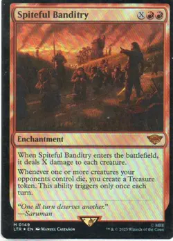 MTG: The Lord of the Rings: Foil Spiteful Banditry: Lightly Played Condition - Image 1