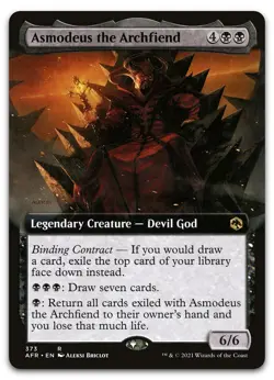 Asmodeus the Archfiend (Extended Art) #373 (NM) Forgotten Realms AFR Magic MTG - Image 1