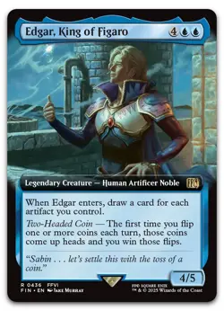 Edgar, King of Figaro (Extended Art) #436 (NM) Final Fantasy FIN Magic MTG - Image 1
