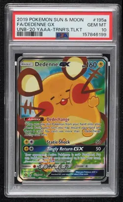 Alt Art - Dedenne GX (Trainer's Toolkit) Pokemon Sun & Moon Unbroken Bonds #195a - Image 1