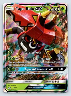 Tapu Bulu GX SM32 Pokemon Card Sun & Moon Black Star Promos Holo Promo - Played - Image 1