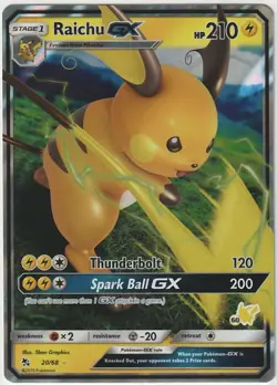 Raichu GX 20/68 Hidden Fates Holo Ultra Rare 210 HP ENG 2019 Pokemon TCG - Image 1