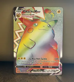 Pokemon TCG Pikachu VMAX Full Art Rainbow Secret Rare 188/185 Vivid Voltage NM/M - Image 1