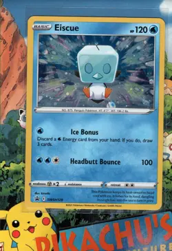 Pokemon TCG Eiscue SWSH128 Cosmo Holo SWSH: Sword & Shield Holo NM SWIRL - Image 1
