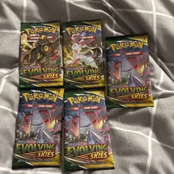 Pokemon TCG Evolving Skies Booster Pack X5 New & Sealed ✅ - Image 1