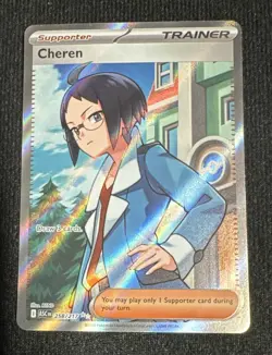 Pokemon Cheren 258/217 Holo Full Art Ultra Rare EN ASC - Image 1