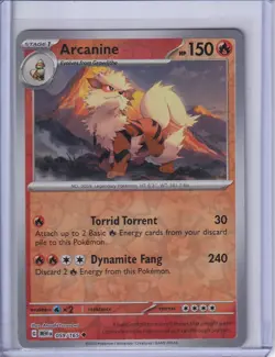 ARCANINE 059/165 151 POKEMON (REVERSE HOLO, NM) ENGLISH - Image 2