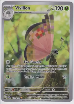Pokemon TCG -Vivillon - Surging Sparks - Illustration Rare - 193/191 NM/MINT - Image 1