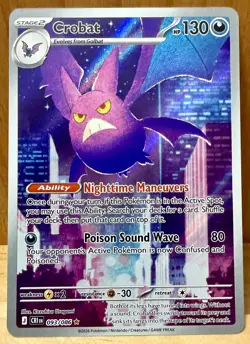 Crobat 093/086 Me04: Chaos Rising Illustration Rare Full Art Holo Pokemon TCG - Image 1