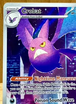 Crobat 093/086 Me04: Chaos Rising Illustration Rare Full Art Holo Pokemon TCG - Image 2