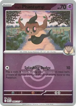 Hop's Phantump (Poke Ball) 095/217 Reverse Holo Common Pokemon ME: ASC NM+ - Image 1