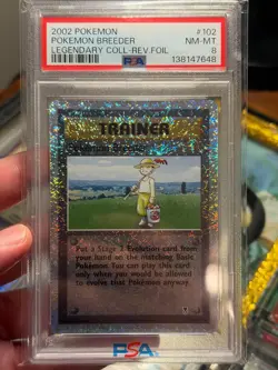 Pokemon Legendary Collection Reverse Breeder #102/110 PSA 8 NM-MT NEW CERT - Image 1