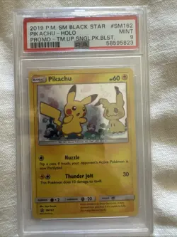 2019 POKEMON SM BLACK STAR PROMO TEAM UP SINGLE PACK BLISTERS PIKACHU-HOLO PSA 9 - Image 1