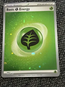 Basic Grass Energy (Cosmos Holo) 001 SVE: Scarlet & Violet Energies NM Pokemon - Image 1