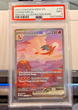 Pokemon Charizard ex 199/165 Scarlet & Violet 151 SIR Holo PSA 9 - Image 1