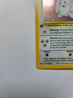 Never Played Pokemon Piepi (Clefairy) - 5/102 - Holo Rare - 1st Edition - German - Image 5