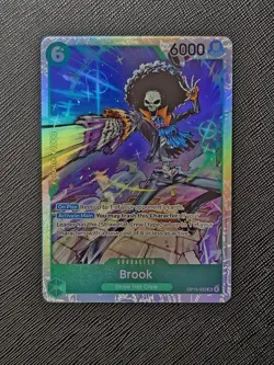 ONE PIECE BROOK OP15-032 SR SUPER RARE ADVENTURE ON KAMI'S ISLAND NM STRAW HAT - Image 1