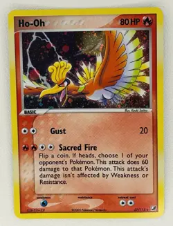 2005 Pokemon EX Unseen Forces Cosmos - Ho-Oh Holo Rare 27/115 - Image 1