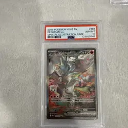 2025 POKEMON WHT EN-WHITE FLARE SPECIAL ILLUSTRATION RARE RESHIRAM EX PSA 10 - Image 1