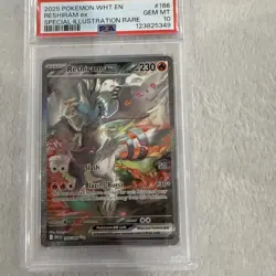 2025 POKEMON WHT EN-WHITE FLARE SPECIAL ILLUSTRATION RARE RESHIRAM EX PSA 10 - Image 2