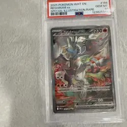 2025 POKEMON WHT EN-WHITE FLARE SPECIAL ILLUSTRATION RARE RESHIRAM EX PSA 10 - Image 3