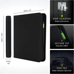 12 Pocket Trading Card Zip Binder, 480 Cards, Premium Exo-Tec Album Material, 20 - Image 2