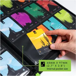 12 Pocket Trading Card Zip Binder, 480 Cards, Premium Exo-Tec Album Material, 20 - Image 4