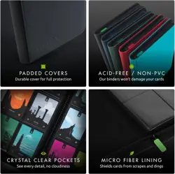 12 Pocket Trading Card Zip Binder, 480 Cards, Premium Exo-Tec Album Material, 20 - Image 5