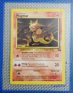 Pokemon TCG Magmar Fossil 39, Regular Unlimited Uncommon Card - Image 1