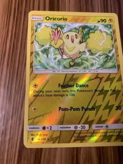 Pokemon Oricorio (46/191) Guardians Rising LP REVERSE HOLO Rare Card - Image 3