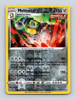 Melmetal 189/264 Holo Rare Fusion Strike Pokemon Trading Card TCG - Image 1