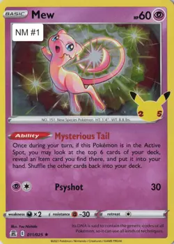 Mew 011/025 Celebrations 25th Anniversary - Pick Your NM Card - Pokemon TCG - Image 2