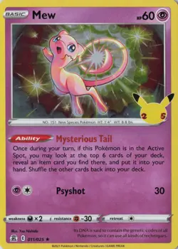 Mew 011/025 Celebrations 25th Anniversary - Pick Your NM Card - Pokemon TCG - Image 3