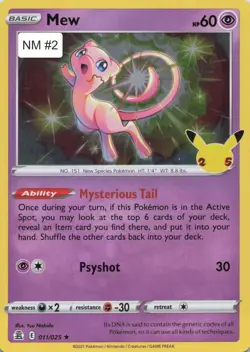 Mew 011/025 Celebrations 25th Anniversary - Pick Your NM Card - Pokemon TCG - Image 5