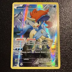 Pokemon TCG Keldeo XY Black Star Promos Holo Card XY118 Full Art LP - Image 1
