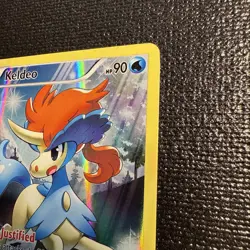 Pokemon TCG Keldeo XY Black Star Promos Holo Card XY118 Full Art LP - Image 3