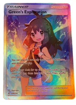 Green's Exploration Pokemon TCG 209/214 2019 Full Art Card - Image 1