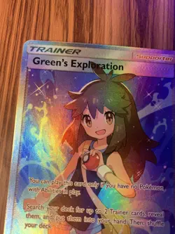 Green's Exploration Pokemon TCG 209/214 2019 Full Art Card - Image 4