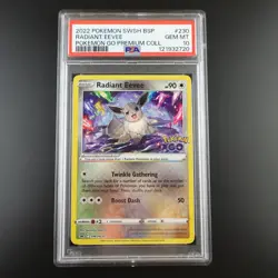 PSA 10 Radiant Eevee SWSH 230 Pokemon Go Holo Graded Card - Image 1