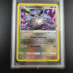 PSA 10 Radiant Eevee SWSH 230 Pokemon Go Holo Graded Card - Image 3