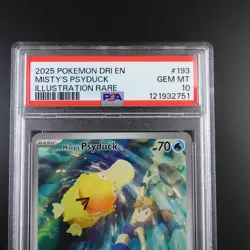 PSA 10 Misty's Psyduck 193/182 Pokemon Destined Rivals Holo Graded Card - Image 2