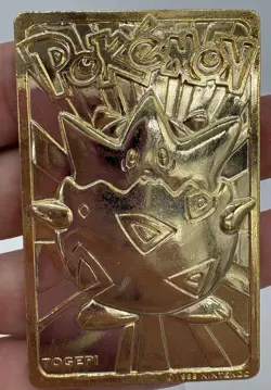 Pokemon Card Part Of The Burger King Collection Gold Plated Togepi - Image 1