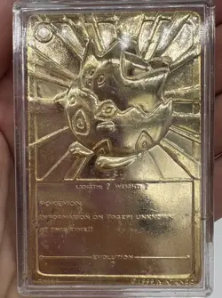 Pokemon Card Part Of The Burger King Collection Gold Plated Togepi - Image 3
