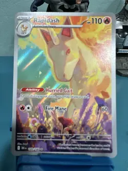 Rapidash 189/182 Illustration Rare IR Holo Sv: Destined Rivals Pokemon TCG Card - Image 1