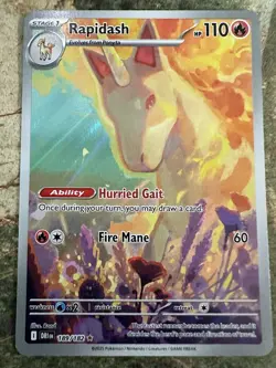 Rapidash 189/182 Illustration Rare IR Holo Sv: Destined Rivals Pokemon TCG Card - Image 2