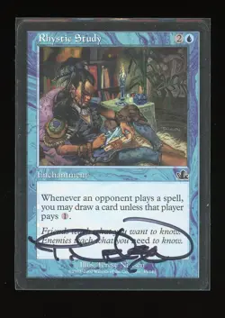 Rhystic Study - Prophecy Artist Proof - Terese Nielsen - Signed - MTG - Image 1