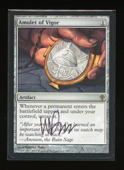 Amulet of Vigor - Worldwake Artist Proof - Warren Mahy - Signed - MTG - Image 1