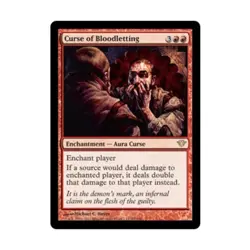 WOTC MtG Dark Ascension Curse of Bloodletting (R) (Foil) EX - Image 1