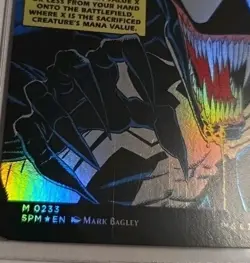 Magic The Gathering MTG EDDIE BROCK 0223 Full Art Foil Spider-Man LP Print Line - Image 3